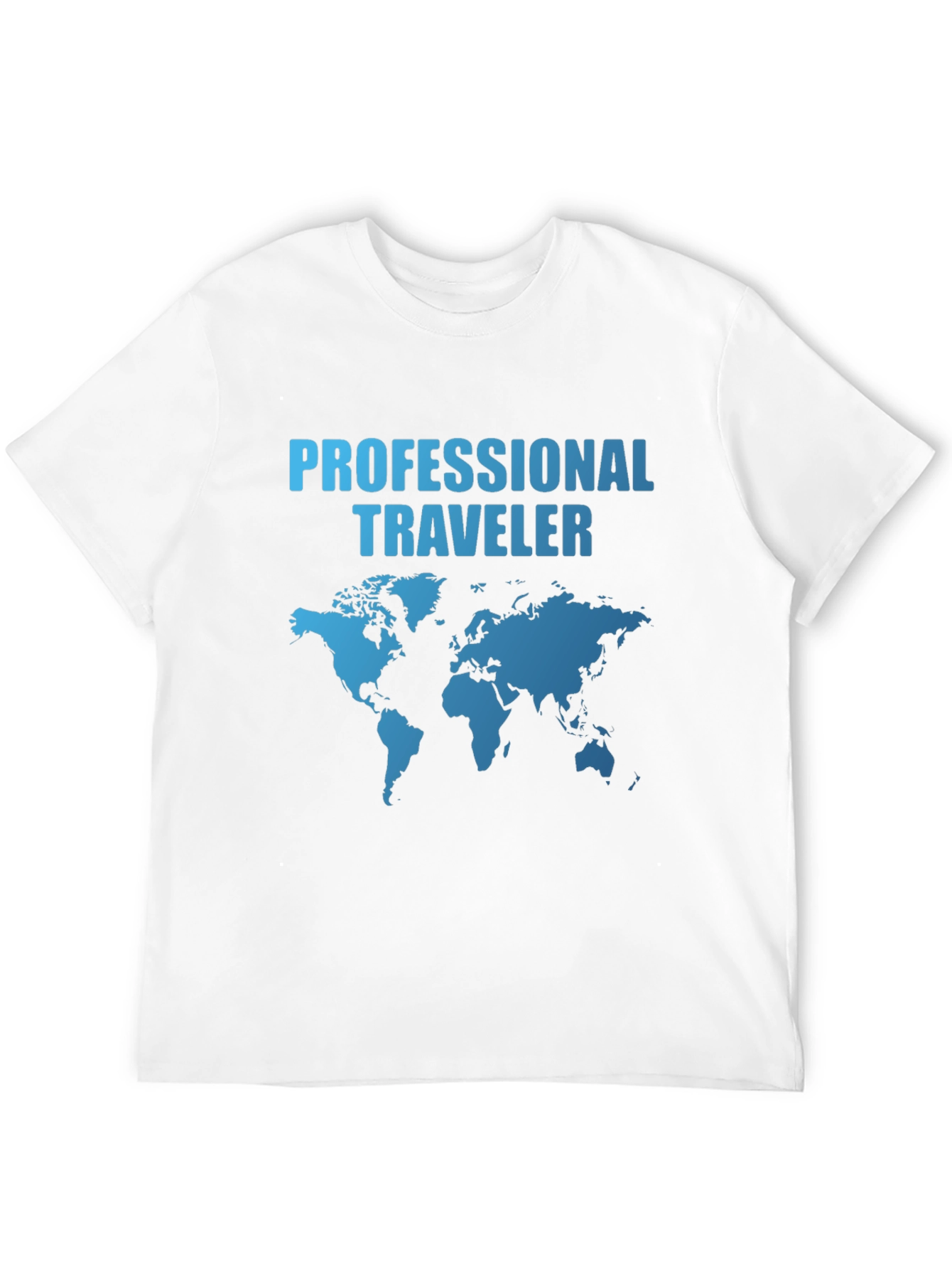 Camiseta Negra Professional Traveler Mapa Mundial