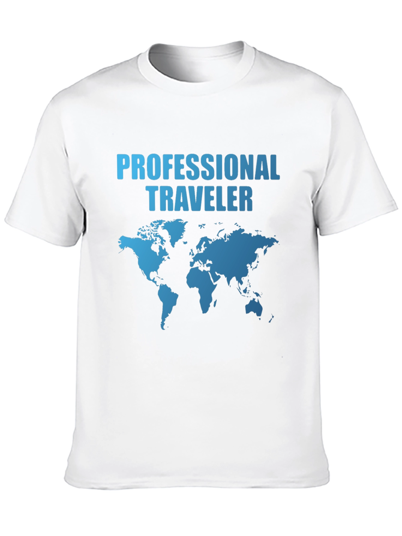 Camiseta Negra Professional Traveler Mapa Mundial