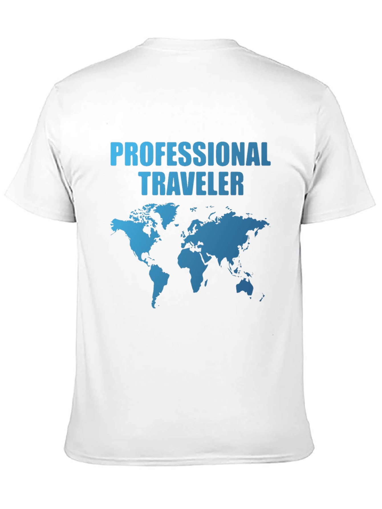 Camiseta Negra Professional Traveler Mapa Mundial