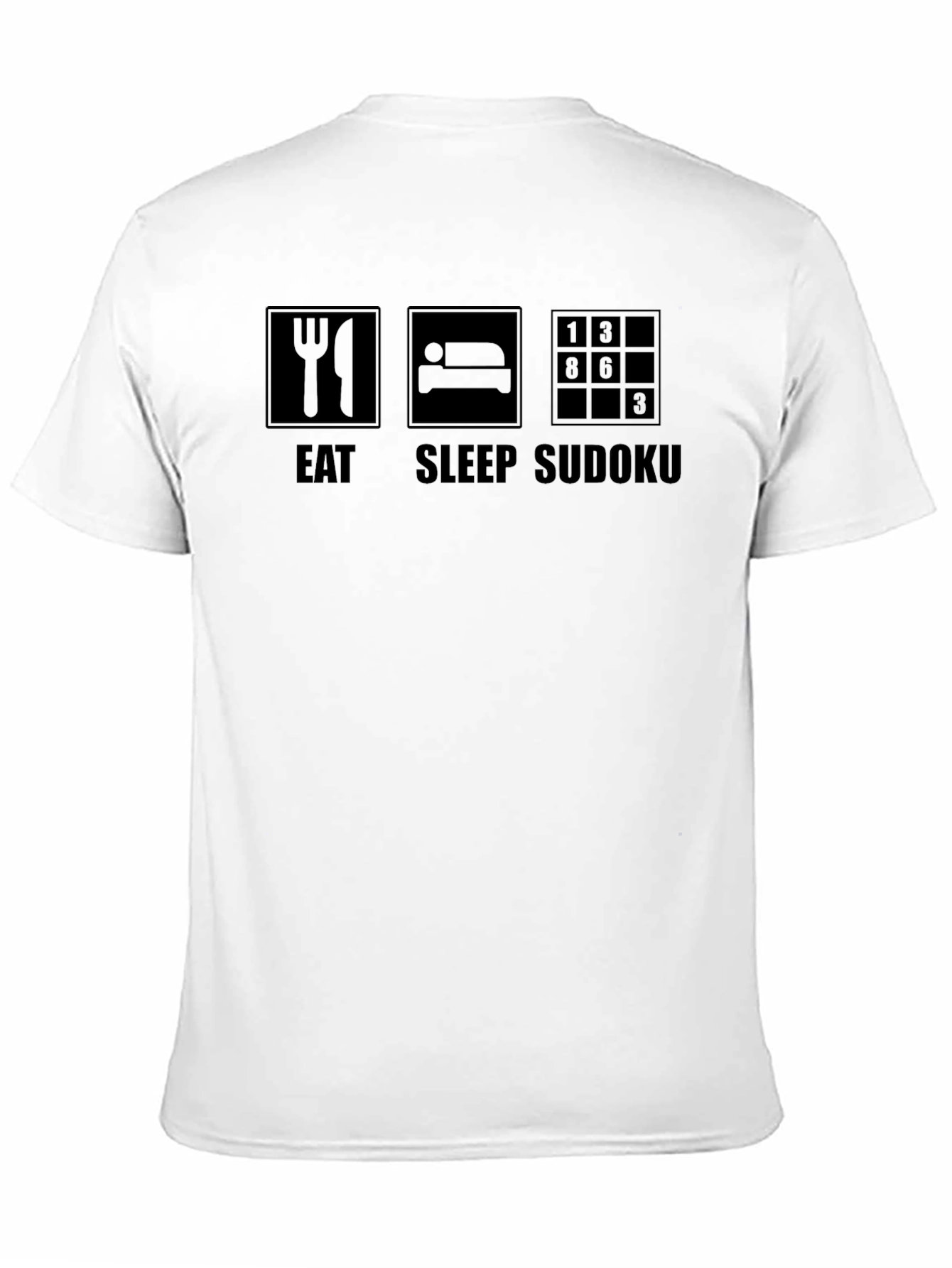 Camiseta Negra Eat Sleep Sudoku