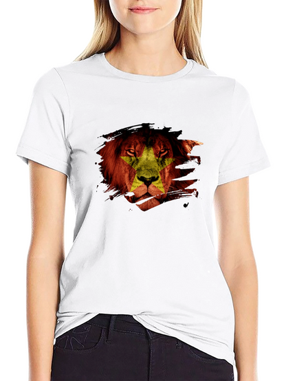 Camiseta Negra con Diseño de León Vietnamita