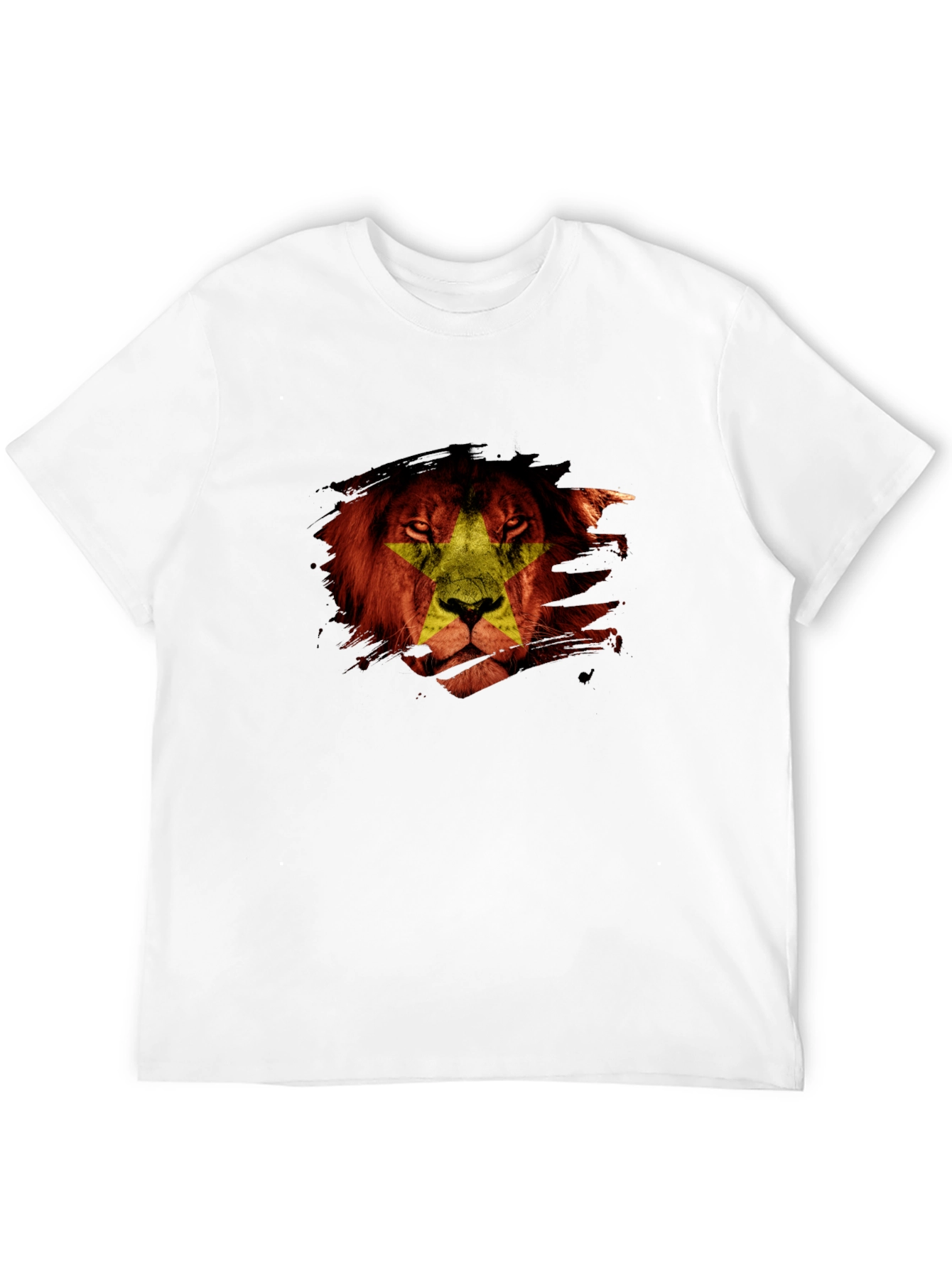 Camiseta Negra con Diseño de León Vietnamita