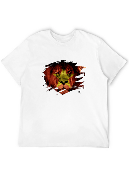 Camiseta Negra con Diseño de León Vietnamita