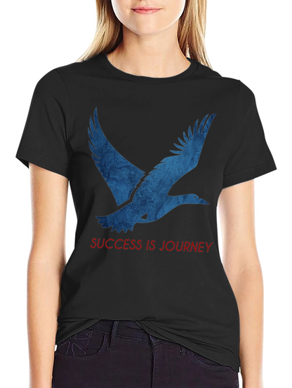Camiseta Negra: Pájaro Azul y Mensaje Inspirador
