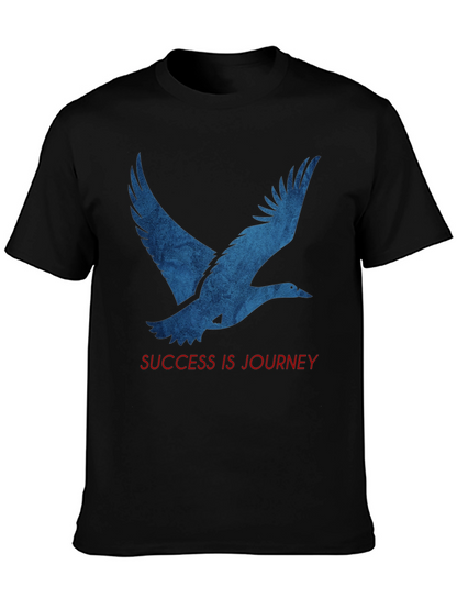 Camiseta Negra: Pájaro Azul y Mensaje Inspirador