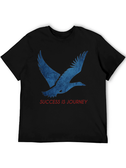 Camiseta Negra: Pájaro Azul y Mensaje Inspirador
