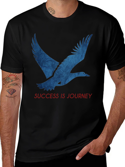 Camiseta Negra: Pájaro Azul y Mensaje Inspirador