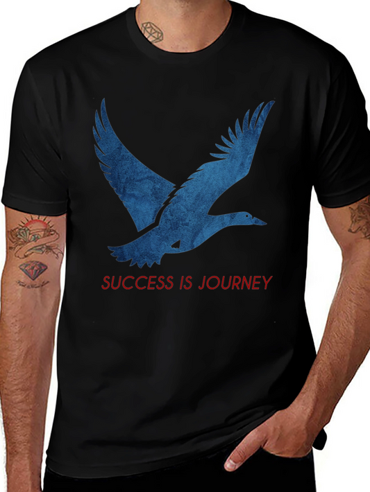 Camiseta Negra: Pájaro Azul y Mensaje Inspirador