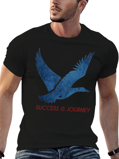 Camiseta Negra: Pájaro Azul y Mensaje Inspirador