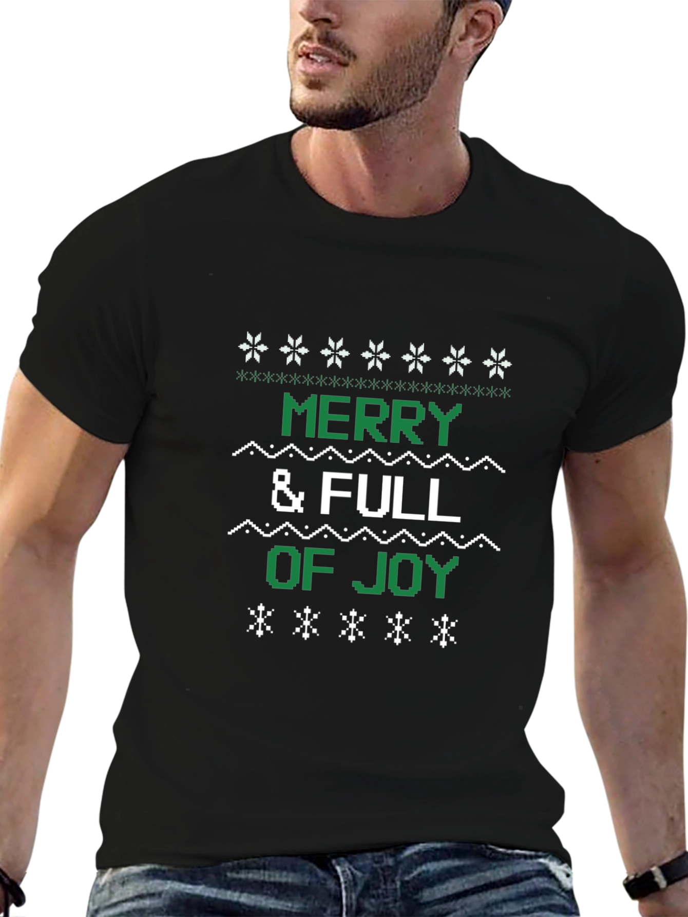 Camiseta Navideña Merry & Full of Joy