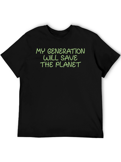 Camiseta Negra: Mi Generación Salvará El Planeta