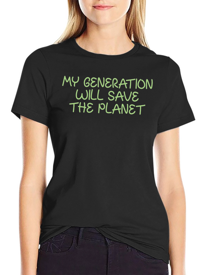 Camiseta Negra: Mi Generación Salvará El Planeta