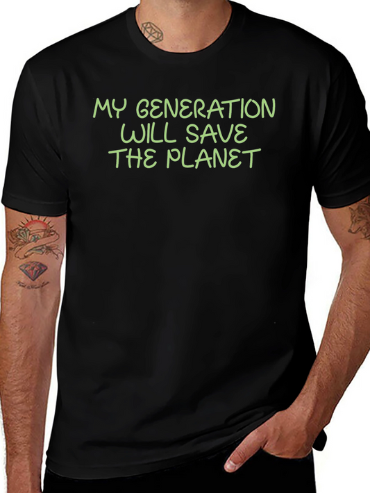 Camiseta Negra: Mi Generación Salvará El Planeta