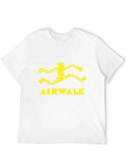 Camiseta Negra Airwalk Logo Amarillo Estampado