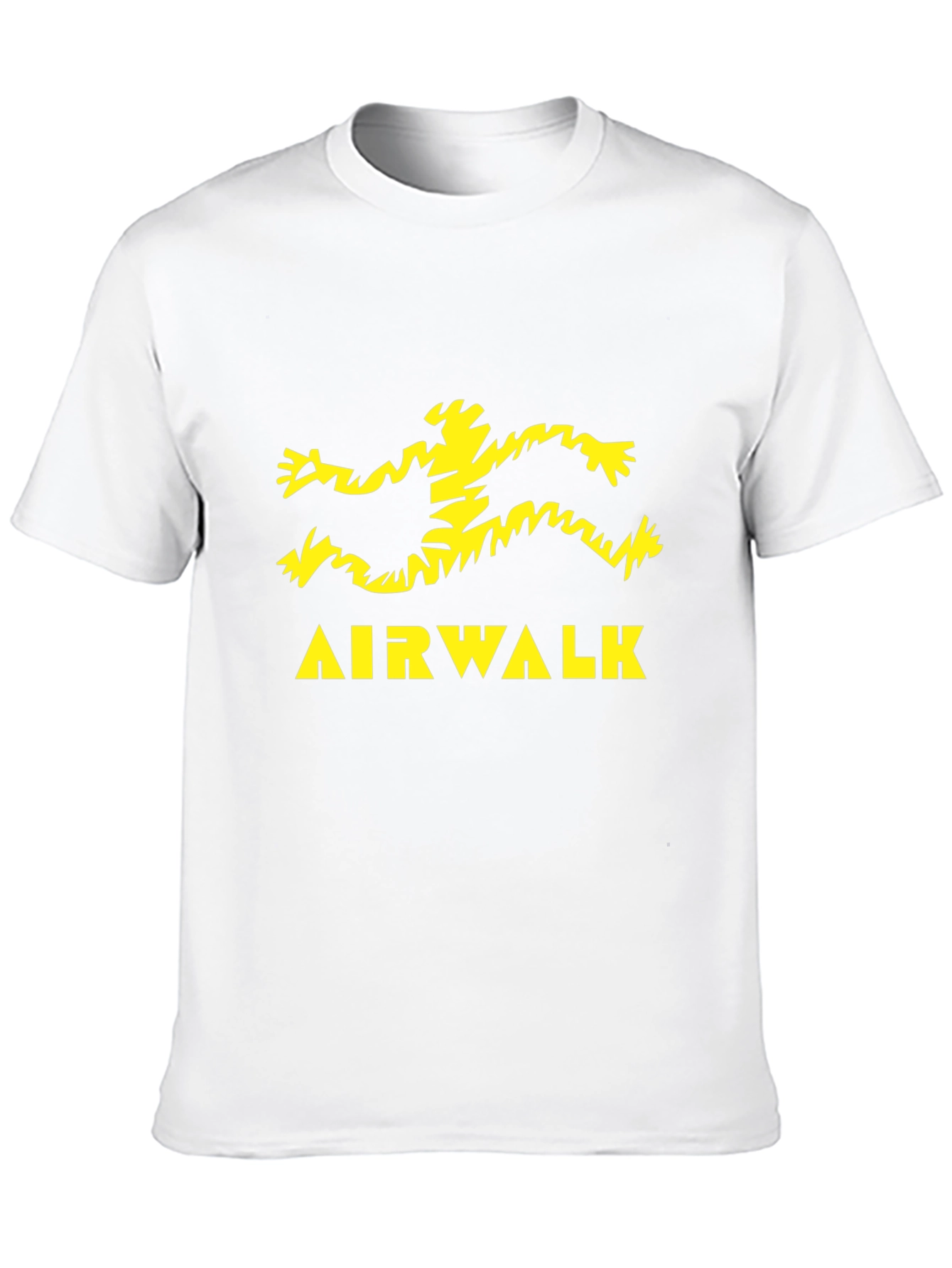 Camiseta Negra Airwalk Logo Amarillo Estampado