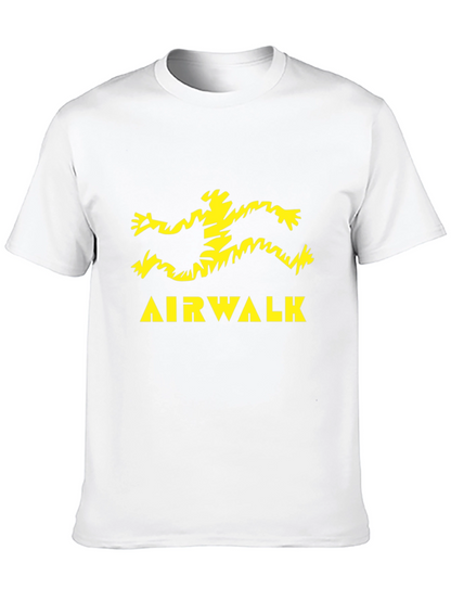 Camiseta Negra Airwalk Logo Amarillo Estampado