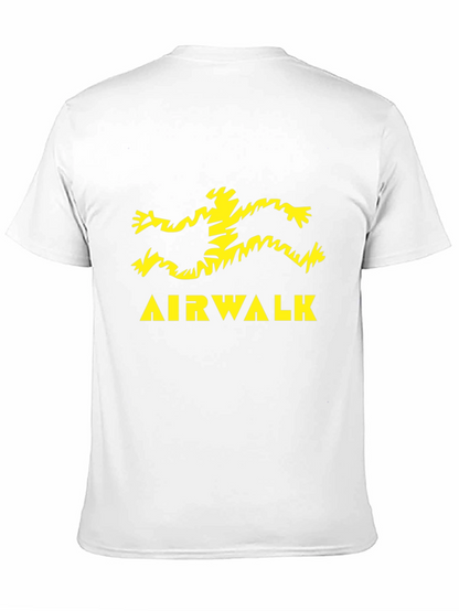 Camiseta Negra Airwalk Logo Amarillo Estampado