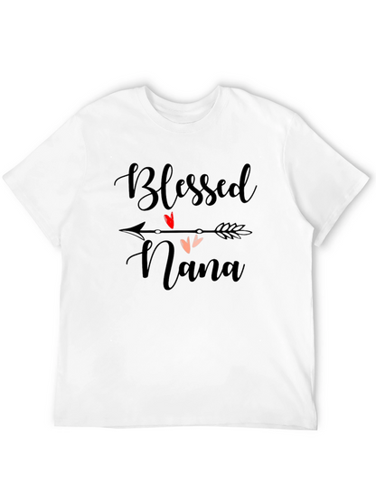 Camiseta Negra Blessed Nana con Diseño de Flecha