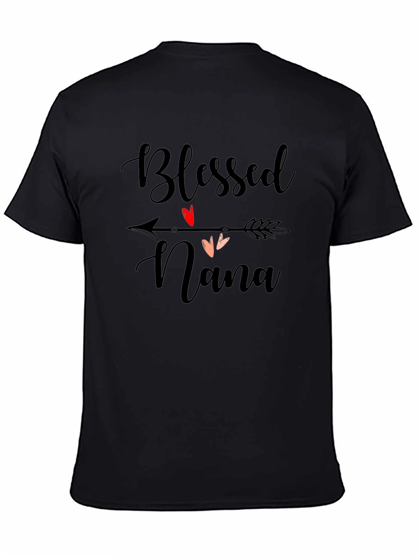 Camiseta Negra Blessed Nana con Diseño de Flecha