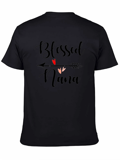 Camiseta Negra Blessed Nana con Diseño de Flecha