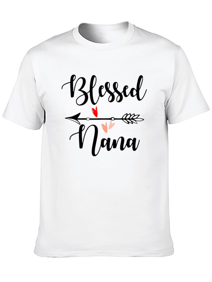Camiseta Negra Blessed Nana con Diseño de Flecha