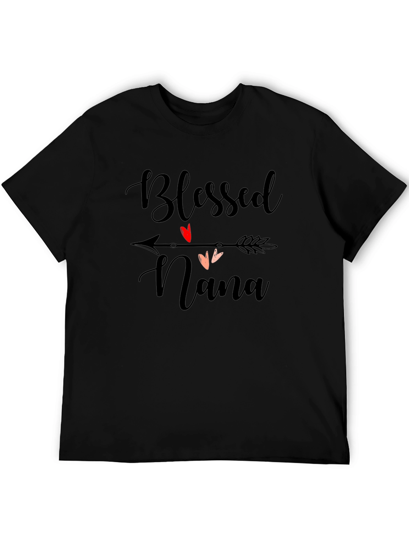 Camiseta Negra Blessed Nana con Diseño de Flecha