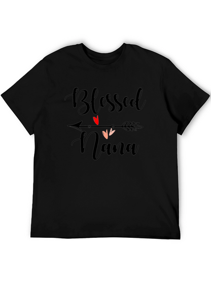Camiseta Negra Blessed Nana con Diseño de Flecha