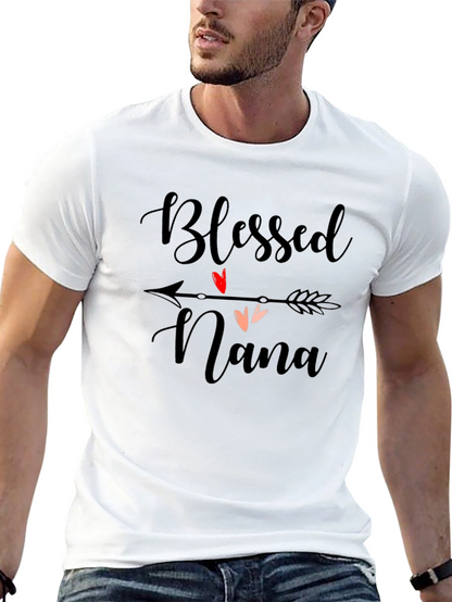 Camiseta Negra Blessed Nana con Diseño de Flecha