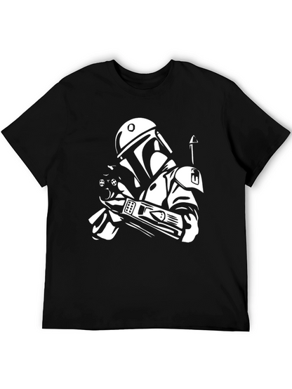 Camiseta Negra Star Wars Boba Fett para Hombre