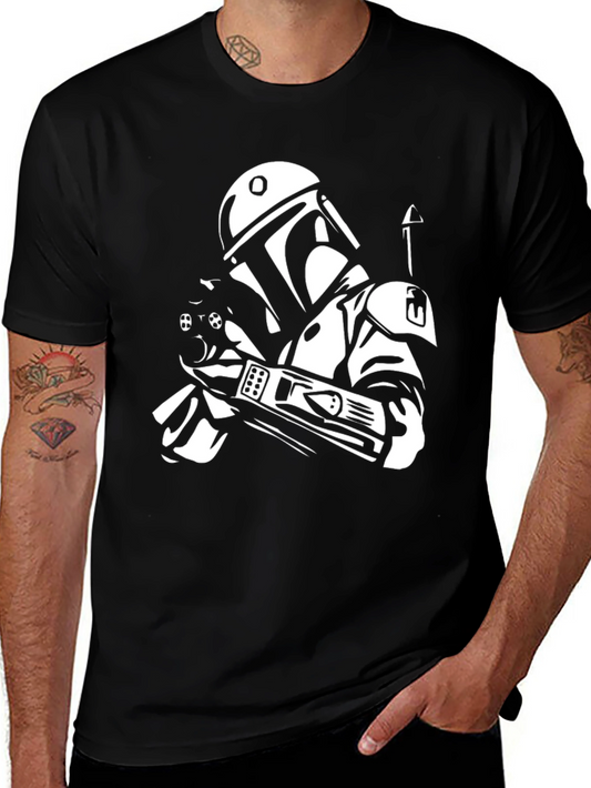 Camiseta Negra Star Wars Boba Fett para Hombre