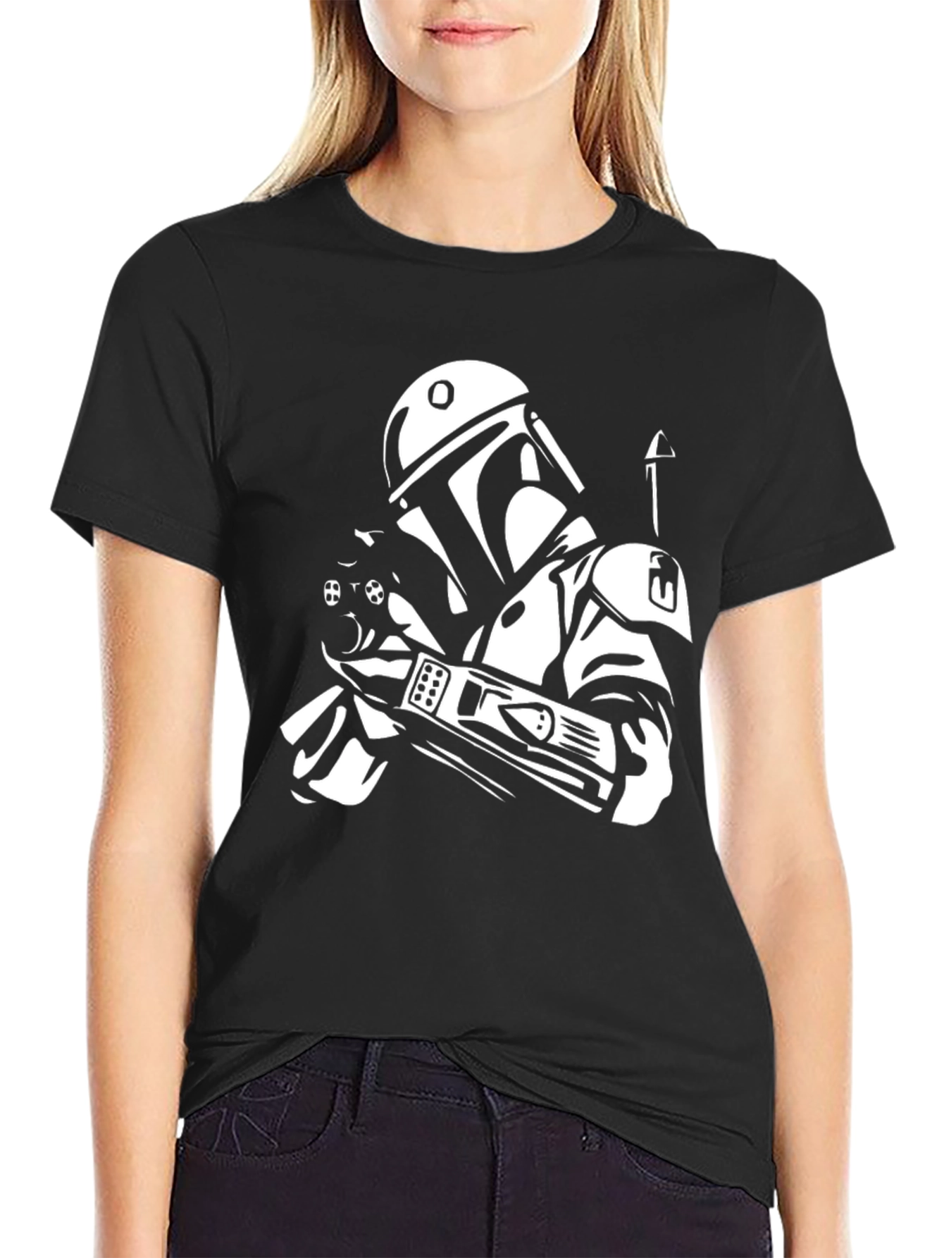 Camiseta Negra Star Wars Boba Fett para Hombre