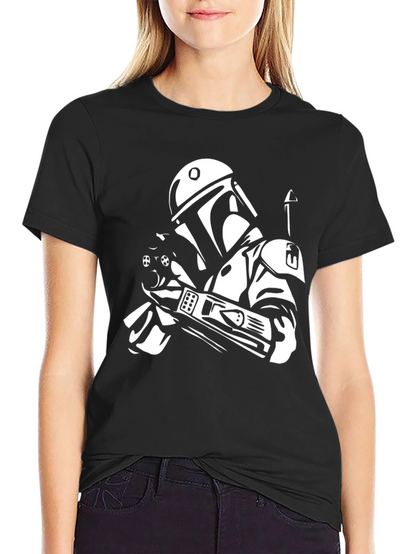 Camiseta Negra Star Wars Boba Fett para Hombre